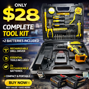 Complete tool kit 2 batteries